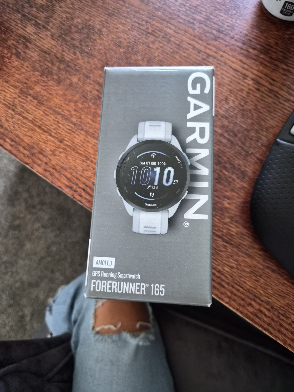 Garmin Forerunner 165 GPS Running Smartwatch - White